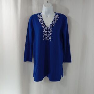 cable and gauge Women's Size Small Embellished Silver Blue